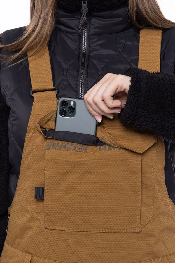 Pantalon Snow 686 Black Magic Insulated Bib Breen Geo Jacquard – Image 8